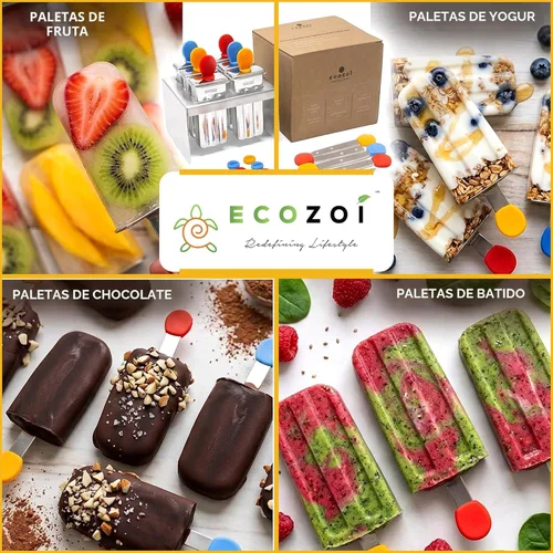 Miniatura 9 de Ecozoi Moldes de paletas de acero inoxidable, 6 mini máquinas de paletas, 6 varillas de acero inoxidable reutilizables, 12 sellos de silicona y 1