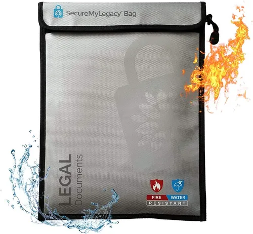 Miniatura 10 de Secure My Legacy - Bolsa impermeable e ignífuga para documentos (4 unidades)
