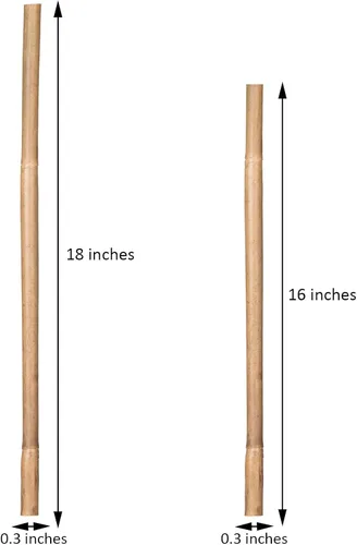 Miniatura 2 de GAGINANG - Juego de 20 estacas de bambú para plantas de interior y exterior, 20 estacas de soporte para plantas para tomates, frijoles, plantas