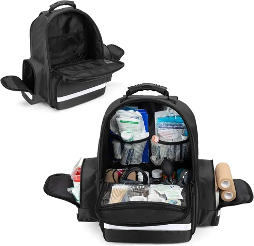 Miniatura 3 de Trunab Bolsa de primeros auxilios para trauma, mochila vacía, kits de emergencia médica, paquete de bolsa de salto para emergencias médicas, EMS