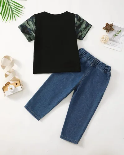 Miniatura 115 de Renotemy Ropa de bebé para niño, trajes de mezclilla, sudadera con capucha para bebés, pantalones de mezclilla, ropa para niños pequeños