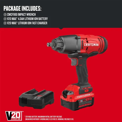 Miniatura 3 de CRAFTSMAN V20 - Pistola sacatuercas inalámbrica (CMCF900M1)