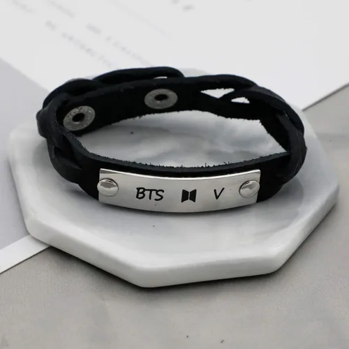 Miniatura 4 de KPOP Bangtan Boys Bracelet Love Yourself Leather Chain Jewelry SUGA JIN Jimin V JHOPE RM JK Korean Group Army Gift