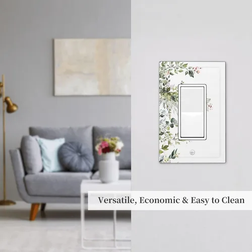 Miniatura 1060 de Placa Decorativa de Pared de Granja Rústica con Cuerno de Madera para Puerta de Granero 1 Banda Duplex Cubiertas de Toma Eléctrica Soltera