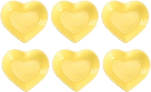 Miniatura 8 de WHJY Blue Love - Cuenco lateral de cerámica azul en forma de corazón, cuenco lateral de porcelana contemporánea, platos para condimentos, platos