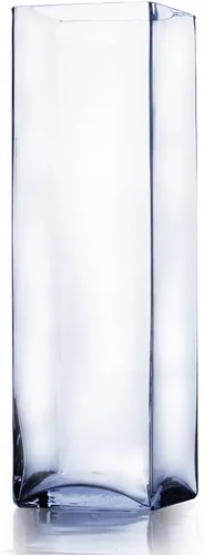 Miniatura 9 de WGV - Bloque de vidrio cuadrado alto para florero, longitud 3 pulgadas, altura 6 pulgadas, recipiente floral transparente, portavelas, terrario
