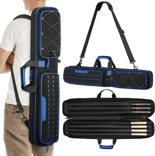 Miniatura 8 de BOSSTIN Estuche para taco de billar, 3 x 4 / 5 x 5 pulgadas, accesorios para taco de billar, funda acolchada suave 4 azul: 5 x 5
