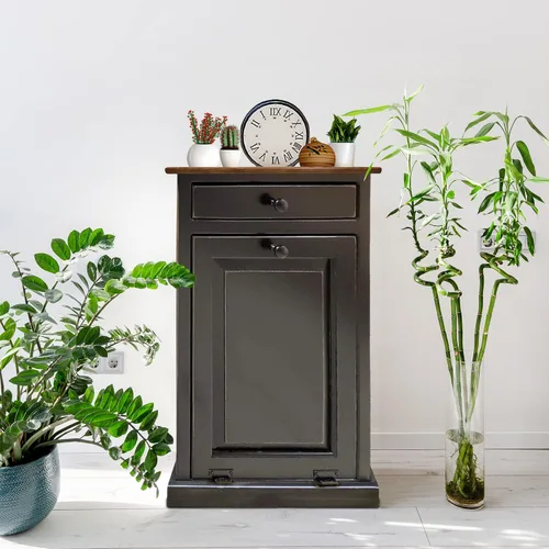 Miniatura 2 de Peaceful Classics Gabinete de basura – Armario escondido hecho a mano para botes de basura – Papelera decorativa para baño, papelera de oficina