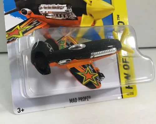 Miniatura 2 de Hot Wheels 2015 HW Off-Road Mad Propz (Aeroplano) 92/250, Negro y Naranja