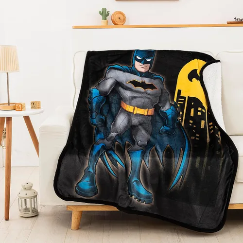 Miniatura 2 de Northwest DC Batman - Manta de sherpa de seda, 40 x 50 pulgadas, diseño de respuesta a la llamada, regalo con temática de Batman para fanáticos