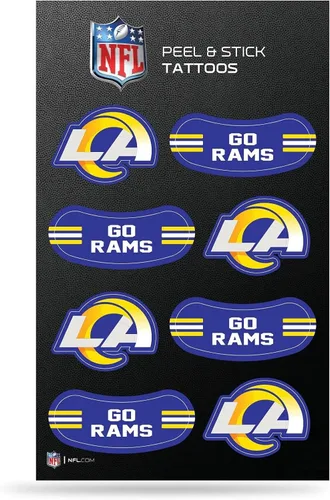 Rico Industries NFL Footbal Peel & Stick Temporary Tattoos - Eye Black - Game Day Approved!