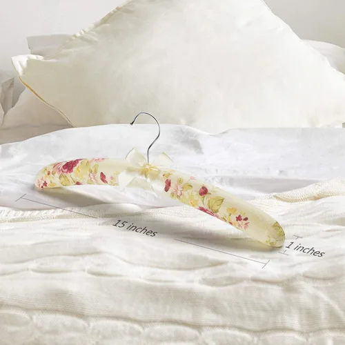 Miniatura 5 de Perchas acolchadas para suéteres, perchas acolchadas para abrigos, colgador de espuma, fundas de lona de satén antideslizantes para adultos, bodas