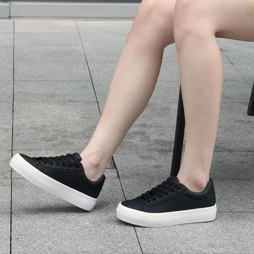 Miniatura 6 de JABASIC Zapatos deportivos de plataforma con cordones y estampado floral para mujer