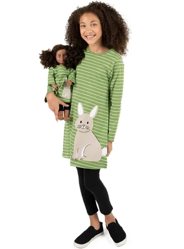 Miniatura 10 de Leveret - Conjunto de vestidos a juego para niña y para muñeca, 100% algodón, gran variedad de estilos, (tallas de 2 a 14 años)