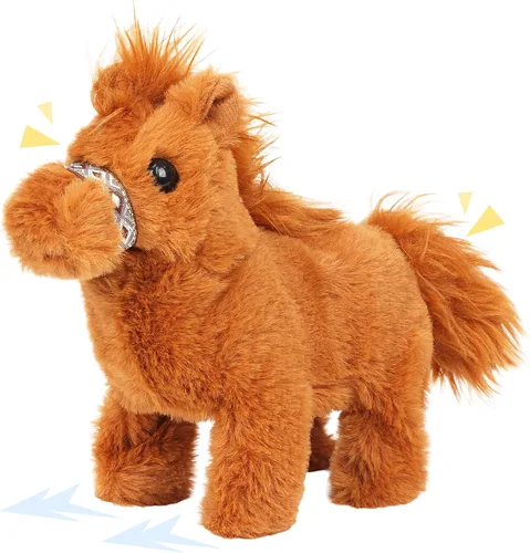 Miniatura 27 de Easfan Walking Black Cow - Juguete electrónico interactivo de peluche para mascotas con sonidos y movimientos en movimiento, juguete educativo