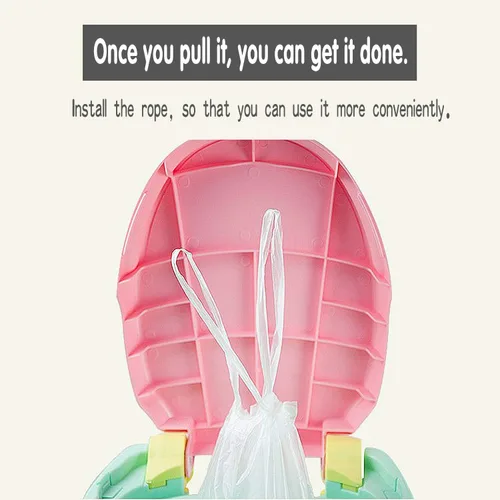 Miniatura 7 de Paquete de 100 forros desechables para orinal con cordón, bolsas de entrenamiento de ajuste universal de 17.3 x 9.4 pulgadas, forro de asiento