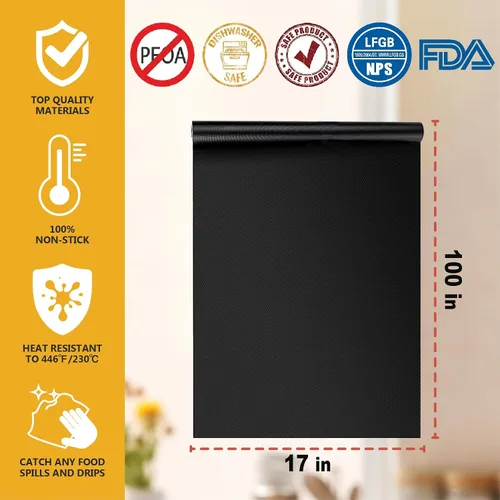 Miniatura 2 de Revestimientos para horno para la parte inferior del horno, grande, resistente, 100% antiadherente, reutilizable, tapete de horno de teflón