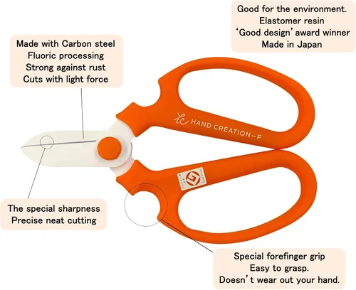 Miniatura 2 de Sakagen Flower Scissors Hand Creation F-170 (naranja, 6.693 in)