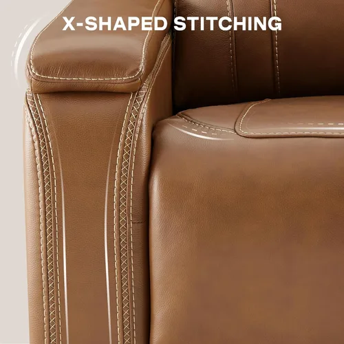 Miniatura 7 de Watson & Whitely Sillón Reclinable Extragrande que se Recuesta Completamente para Personas Grandes y Altas, Sillas Reclinables Eléctricas de Cuero
