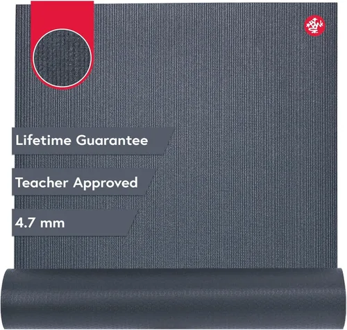 Manduka PROlite Yoga Mat 4.7mm | Lifetime Durability | Hygienic Construction | Teacher Approved Thunder