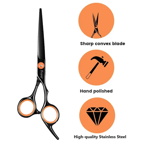 Miniatura 3 de Kit de tijeras para cortar y degrafilar el cabello, kit profesional de tijeras para mezclar cabello Fcysy, tijeras de peluquero para corte