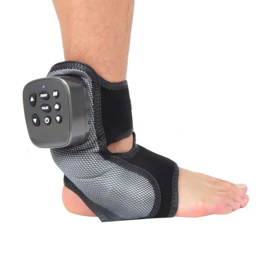 ZJchao Masajeador eléctrico de tobillo y pies, máquina de masaje de pies, ajustes de varios niveles, calefacción por vibración, masaje, alivio del