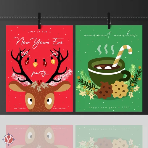 Miniatura 3 de Papel de Navidad para tarjetas de Navidad, cartulina roja y verde de 8.5 x 11 pulgadas para tarjetas de felicitación, arte y manualidades
