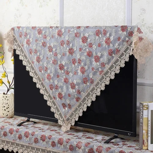 Miniatura 6 de IsolaY Mantel de encaje bordado para el hogar, boda, banquete, fiesta, manteles, muebles, mantel para el hogar, café, rectangular, 59.1 x 118.1 in
