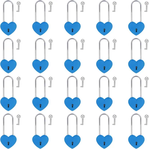 Miniatura 15 de Love Lock - Candado de corazón con llave para enamorados, boda, día de San Valentín, aniversario, viajes (con llave)