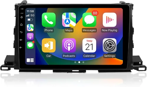 Miniatura 9 de Estéreo de coche Apple CarPlay con DSP, ViaBecs Radio táctil de 10.2 pulgadas de 6GB 128GB para Toyota Highlander 2008-2013, Unidad principal que