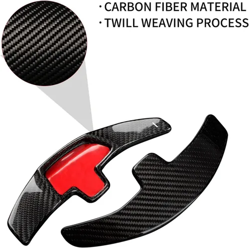 Miniatura 2 de T-carbon Extensión de palanca de cambios de paleta de fibra de carbono genuina para Mercedes Benz A B C E S Clase CLA CLS GLC GLE450 GLS G Series