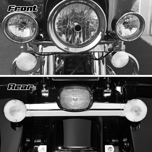 Miniatura 2 de NTHREEAUTO 4 piezas de cubierta de lente de señal de giro plana transparente de 3 1/4 pulgadas compatible con Harley Electra Glide Road King Softail