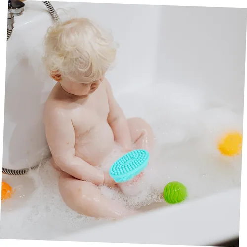 Miniatura 4 de NOLITOY Cepillo de baño suave para limpieza de la piel, 2 piezas, promueve el desarrollo sensorial, la unión emocional para una estimulación táctil
