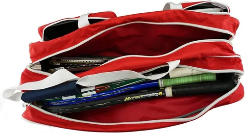 Miniatura 3 de Bolsa de raqueta de tenis Nylon balístico de lujo Compartimento para zapatos