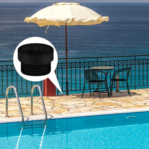 Miniatura 5 de Taiyin 4 piezas de adaptador estabilizador de sombrilla de piscina, fundas de adaptador roscadas para sombrilla de piscina, estabilizador de poste