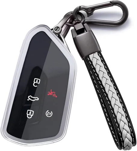 Miniatura 9 de Funda para llavero VW compatible con Volkswagen ID.4 Golf 8 MK8 GTI ID.3 Seat Leon MK4 Skoda Octavia Azul-para Volkswagen