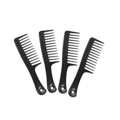 Miniatura 10 de Peines de metal para el cabello, 3 unidades, peine de púas afro, peine de dientes anchos, peine para peluquería, herramienta de peinado