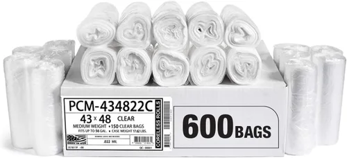 Miniatura 13 de Aluf Plastics Bolsas de basura transparentes de 4 galones y 6 micrones (eq) - 17 x 18 pulgadas - Paquete de 2000 - Para el hogar, oficina, baño