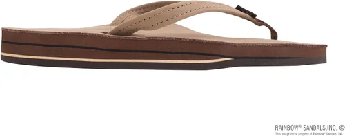 Miniatura 4 de Rainbow Sandals Sandalias de cuero con doble capa y correa estrecha para mujer
