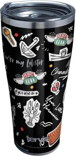 Miniatura 12 de Tervis Vaso aislado de doble pared con diseño de collage de amigos hecho en Estados Unidos mantiene las bebidas frías y calientes, 16 onzas, clásico