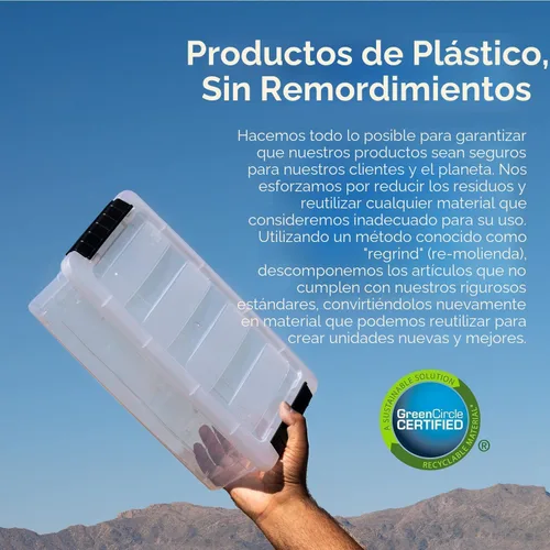 Miniatura 4 de IRIS USA 19 QT - Caja de almacenamiento de plástico con tapa y cierres - Paquete de 6 - Sin BPA, solución organizadora transparente, contenedores