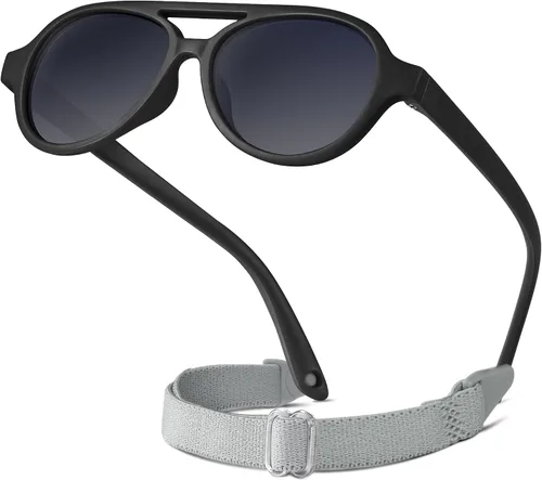Miniatura 9 de RIVBOS RBK068 - Gafas de sol polarizadas UV400 para bebé, marco suave con correa segura para bebés y recién nacidos (0-24 meses)