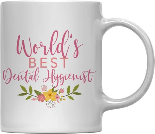 Miniatura 27 de Andaz Press Taza de café de 11 oz, regalo de broma de la mejor abbuela del mundo, diseño floral, paquete de 1