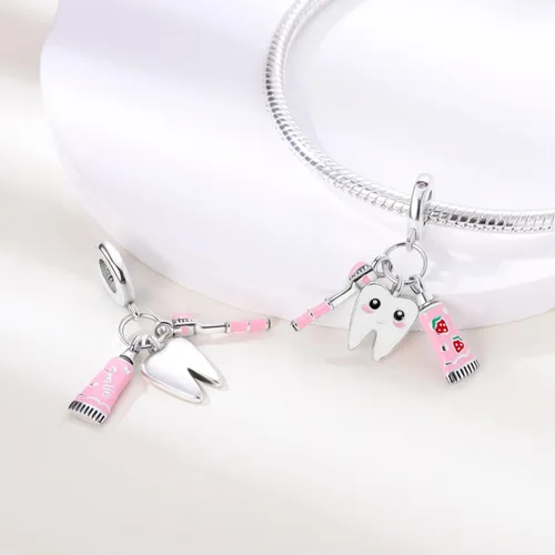 Miniatura 39 de Hapour Dijes de plata de ley 925 para pulseras, collar, joyería europea, colgante de cuentas para mujeres y madres