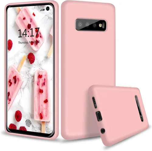 Miniatura 9 de Funda compatible con Galaxy S10, forro de tela de microfibra de silicona líquida, cubierta de cuerpo completo con protección de pantalla y cámara
