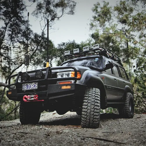 Miniatura 7 de Adhesivo para automóvil a control remoto, Land Cruiser LC80 ABS para montaje en el interior del cuerpo, portaequipajes en el techo, barra