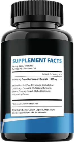 Miniatura 6 de Suplemento cerebral Neuro Plus, NeuroPlus para fórmula de memoria, Nero Plus PQQ para reducir los efectos negativos de la niebla cerebral, función