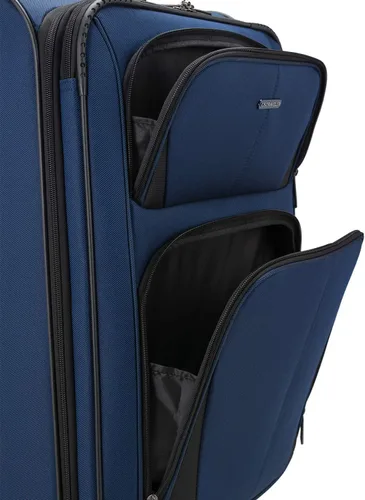 Miniatura 2 de U.S. Traveler Aviron Bay - Equipaje extensible con ruedas giratorias, Azul marinoflor y brillo), US08125N