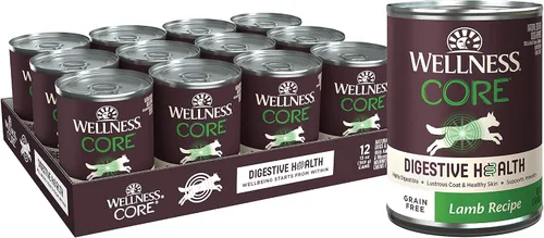 Miniatura 9 de Wellness CORE Digestive Health Paté Alimento húmedo enlatado para perros adultos, sin granos, estómago sensible, natural, receta de carne de res, 13