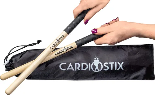 Miniatura 6 de CardioStix Baquetas cardiovasculares de madera de nogal americano de alta calidad de 8 onzas (1 par que elijas) Para batería, fitness, clase Negro